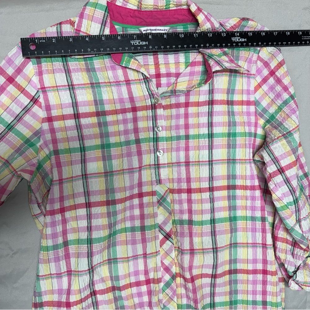 Allison Daley Multicolor Plaid Blouse - Picture 5 of 10